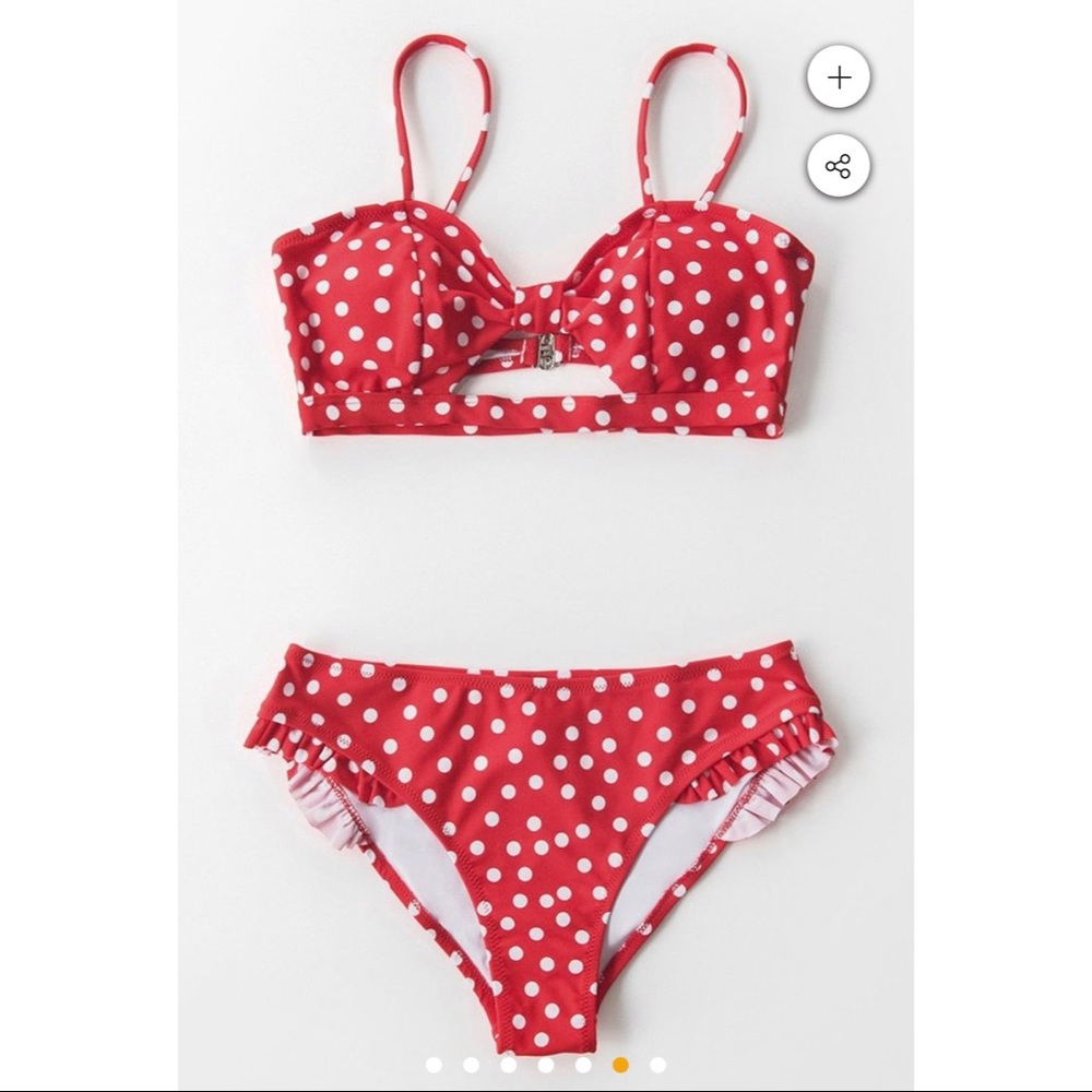 SUPER CUTE red polka dot bikini! NWT!